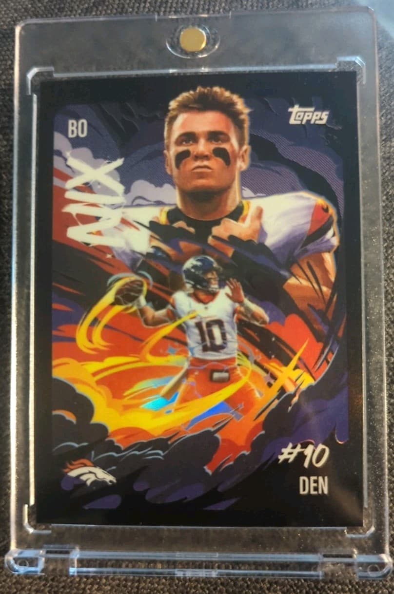 2025 Topps Chrome Ultra Violet Bo Nix SSP Case Hit Uv-9 #10 Denver Broncos