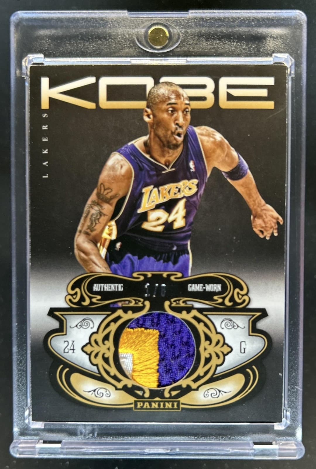 2012-13 Panini Kobe Anthology Bryant Memorabilia Patch Prime #/8 Lakers