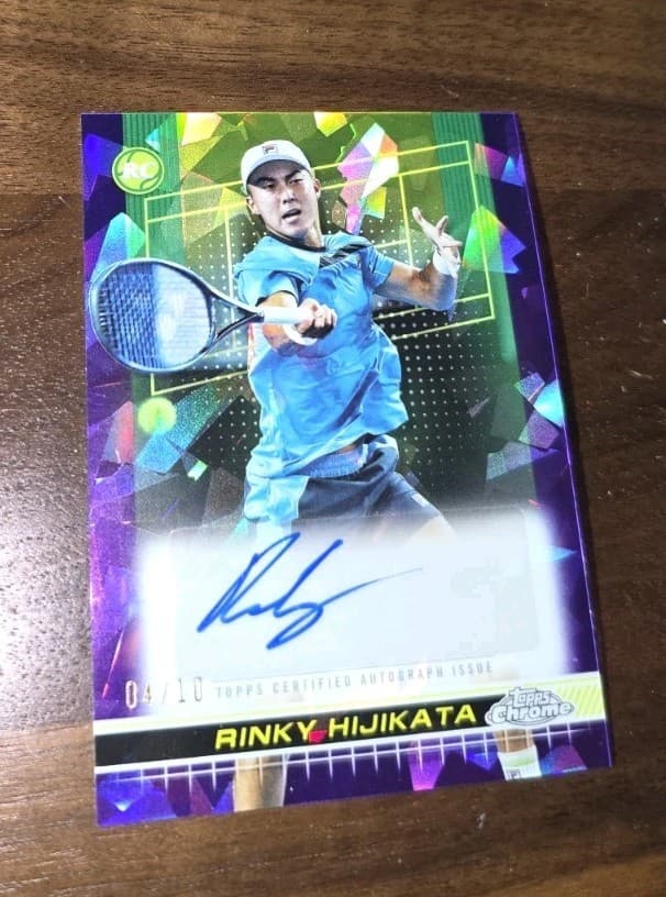 2024 Topps Chrome Tennis Sapphire Rinky Hijikata Auto RC Purple # 4/10 eBay 1/1