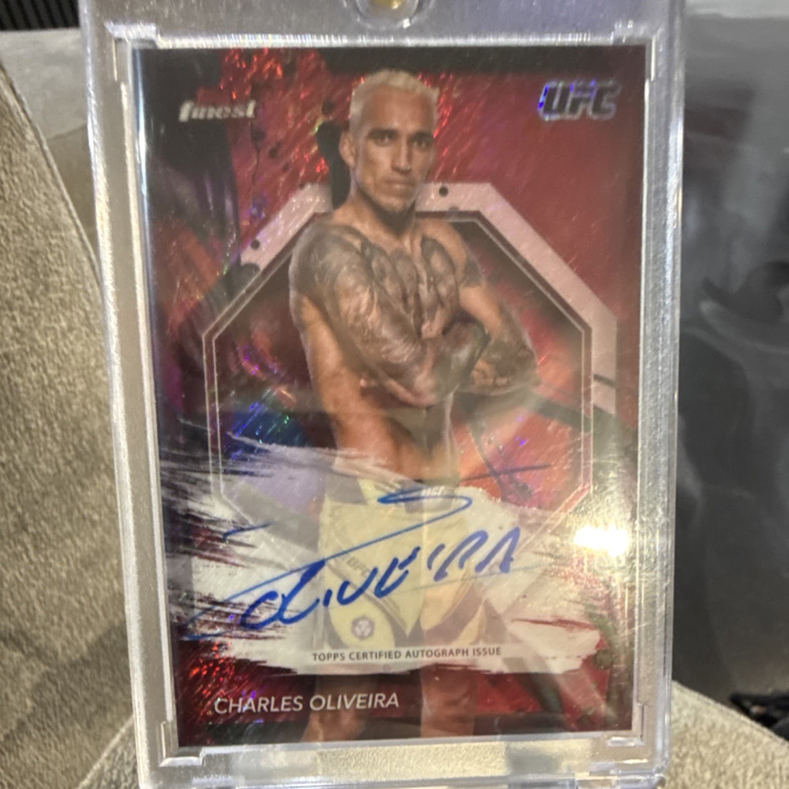 Topps 2024 Finest UFC Charles Oliveira Autograph Insert #FA-CSO MMA
