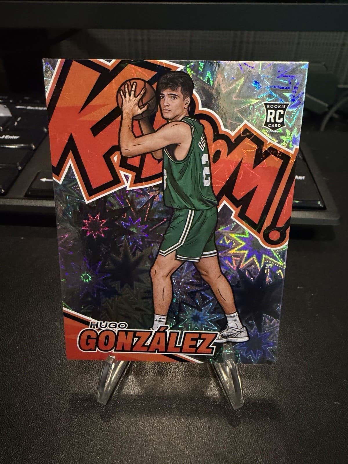 2025-26 Panini Signature Series Hugo Gonzalez Kaboom! Celtics Rookie RC SSP