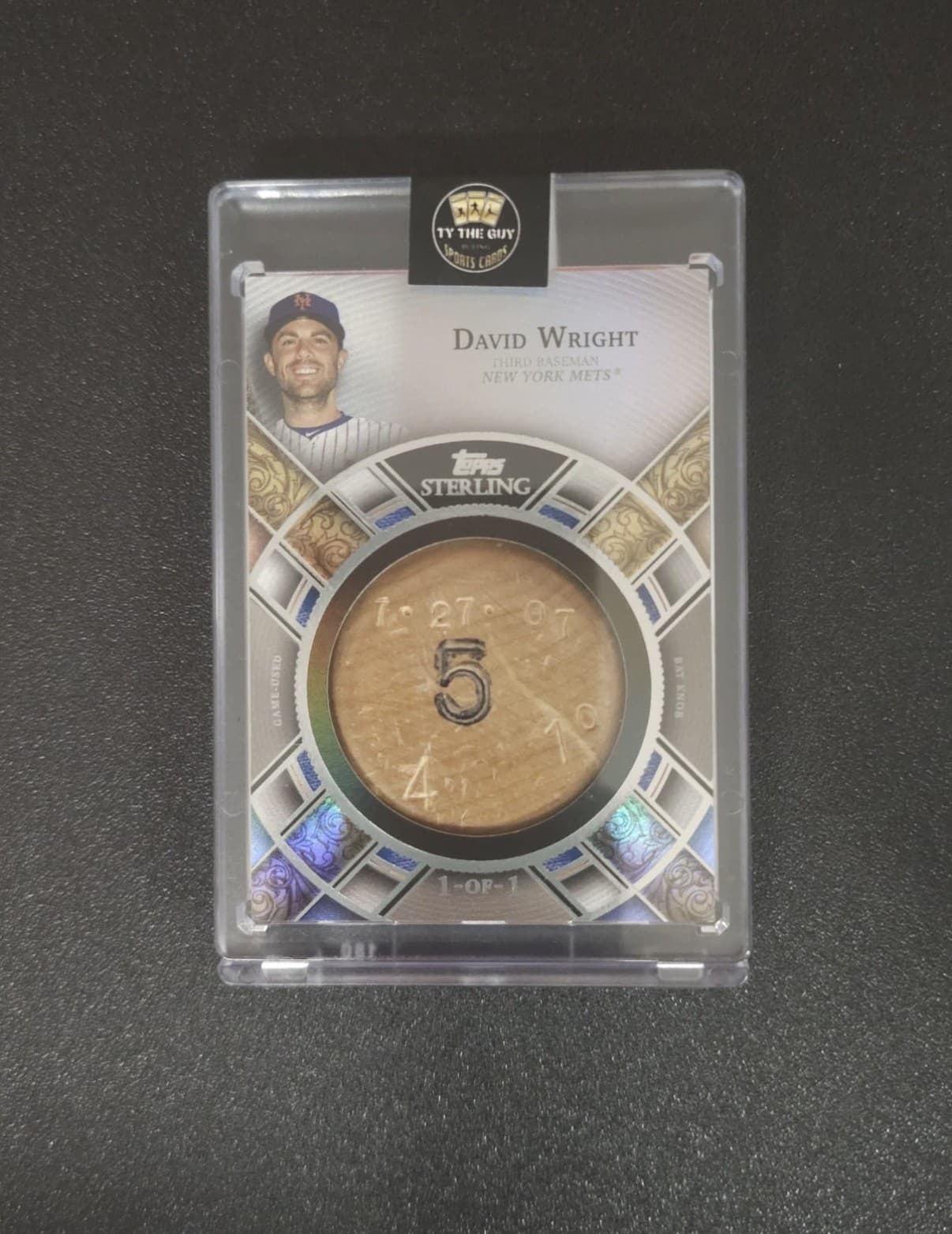 David Wright 2022 Topps Sterling 1/1 Bat Knob  Mets