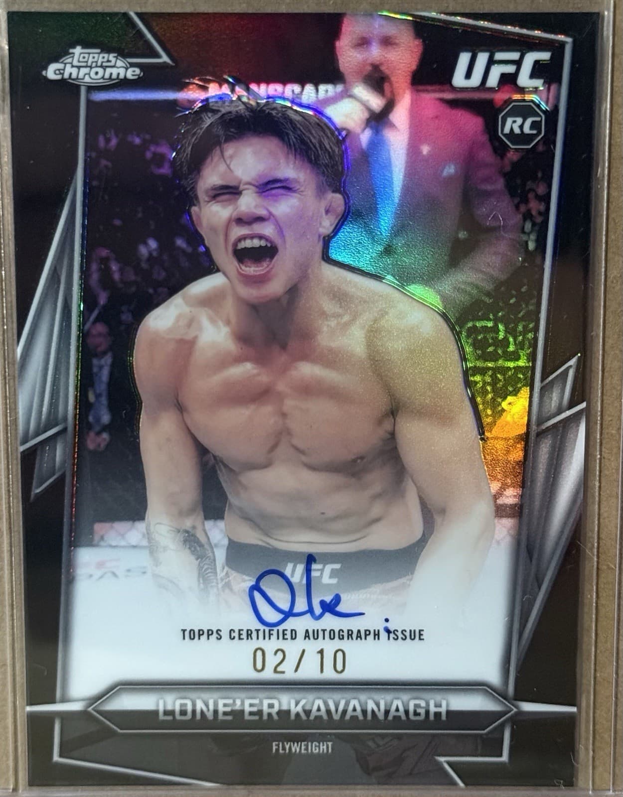 2026 Topps Chrome UFC Lone’er Kavanagh Rookie Black Auto /10 #BAV-LK