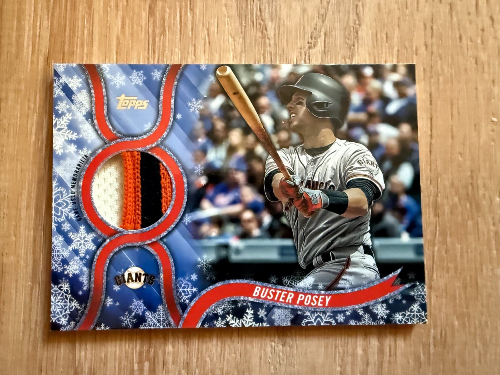 2018 Buster Posey Topps Holiday Mega Patch 1/1