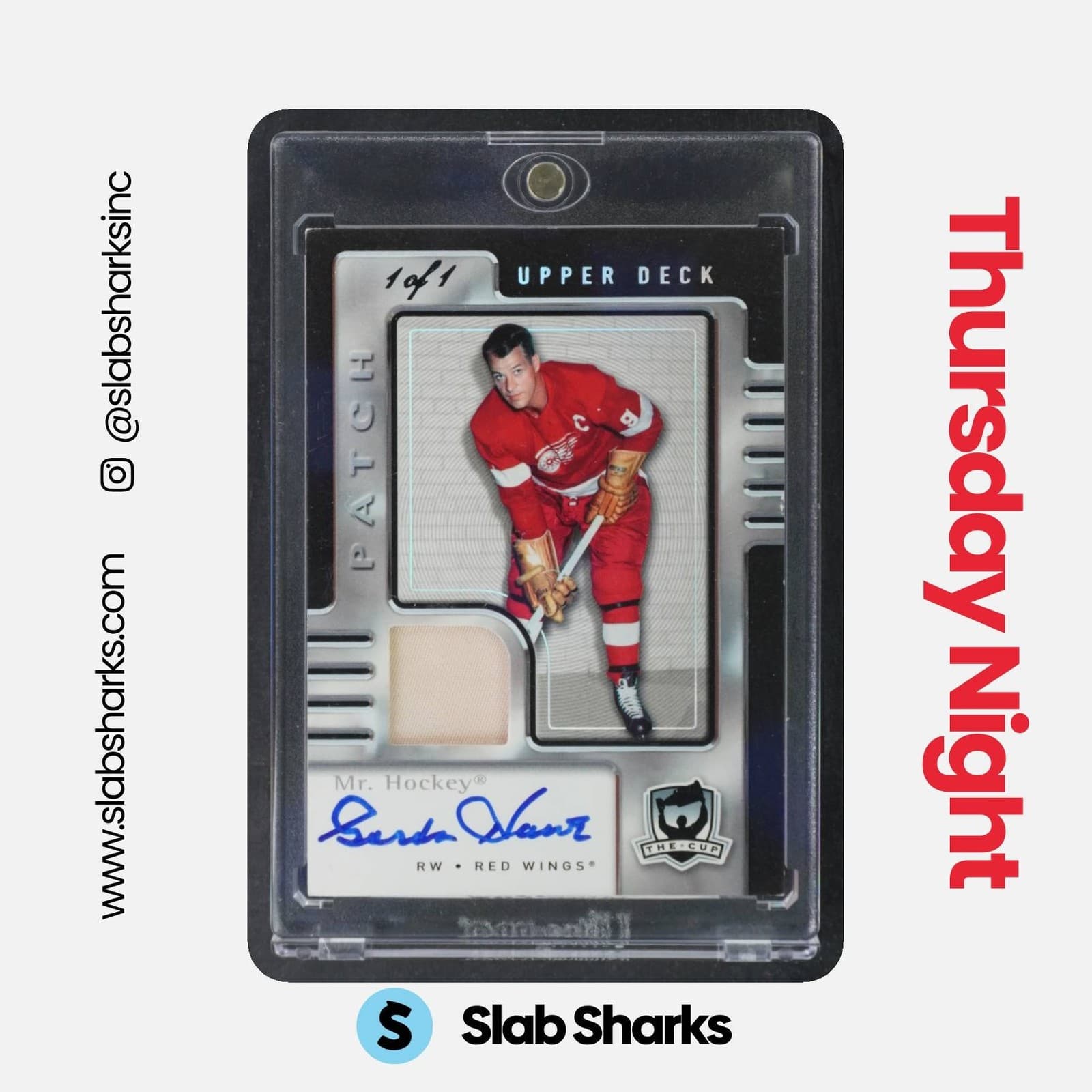 2006 UPPER DECK THE CUP #29 GORDIE HOWE BLACK AUTO PATCH 1/1