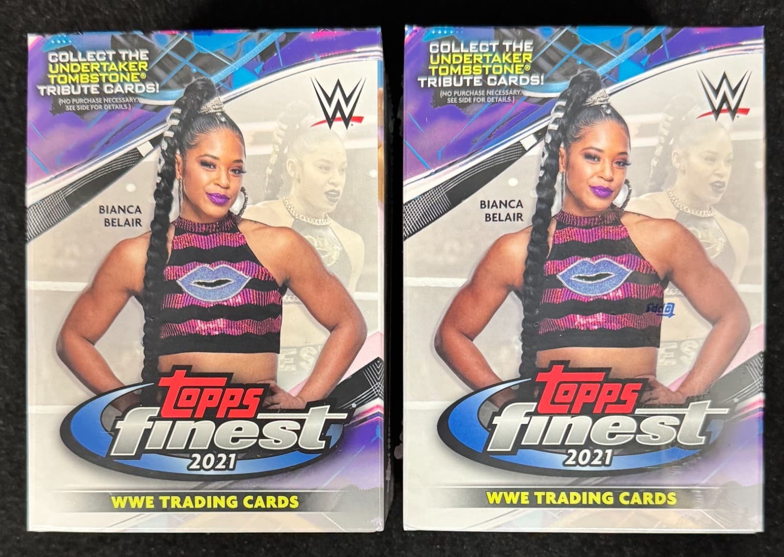 2021 TOPPS FINEST Wrestling WWE Blaster Value Box x2 RARE SEALED NICE UNDERTAKER