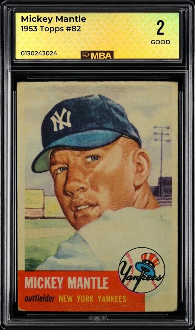 1953 Topps: # 82 Mickey Mantle MBA 2 GOOD