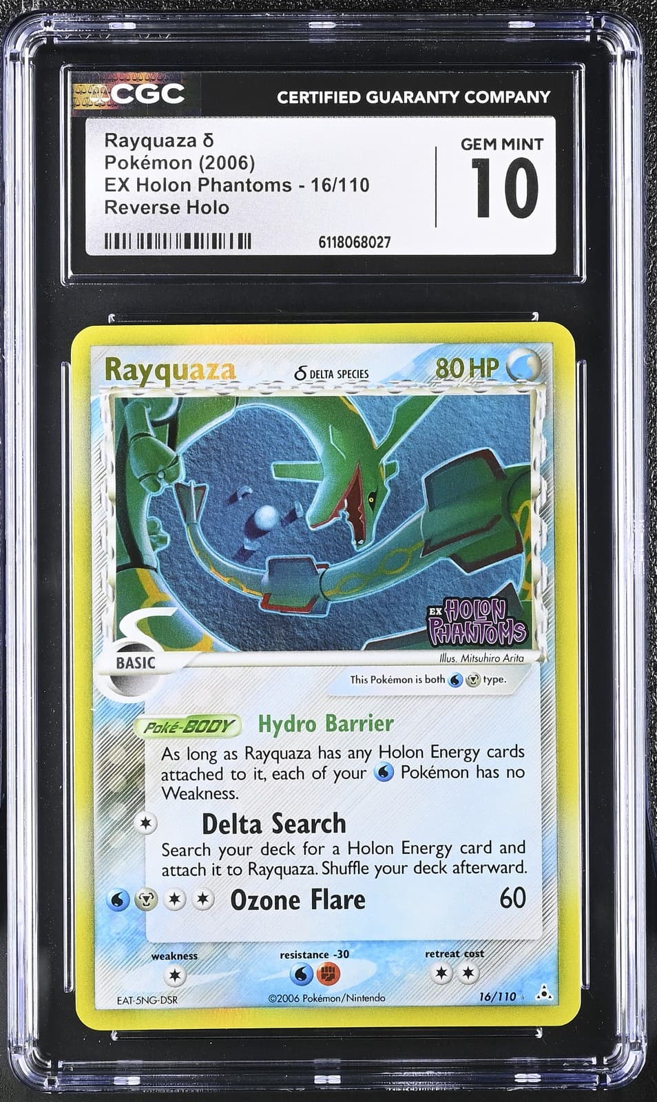 Pokemon Rayquaza EX Holon Phantoms 16/110 Reverse Holo CGC 10 Gem Mint