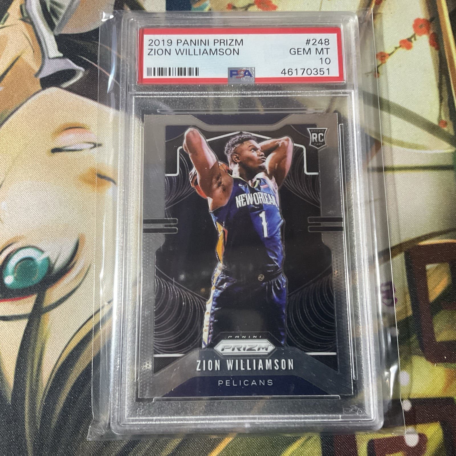 Zion Williamson 2019 20 Panini Prizm Basketball #248 pelicans RC rookie PSA 10
