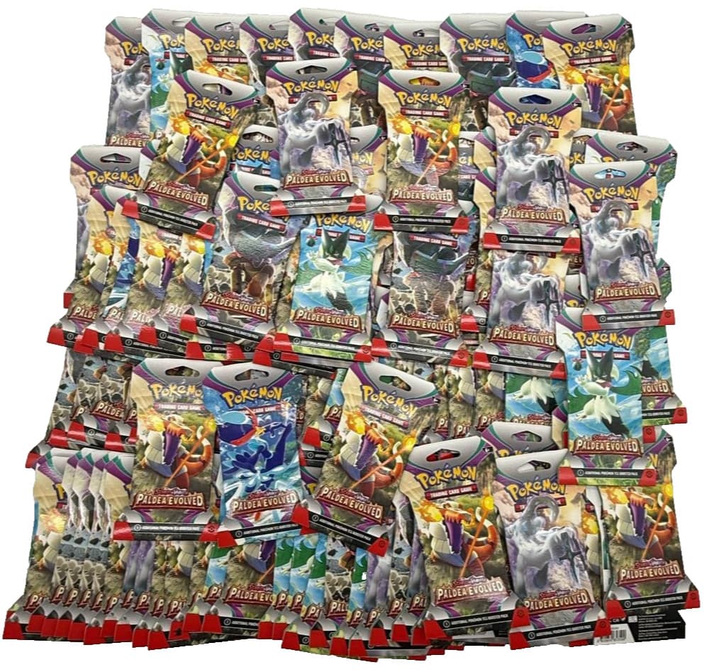 Lot of (105) Pokemon TCG Paldea Evolved Sleeved Booster Packs SEALED SV02