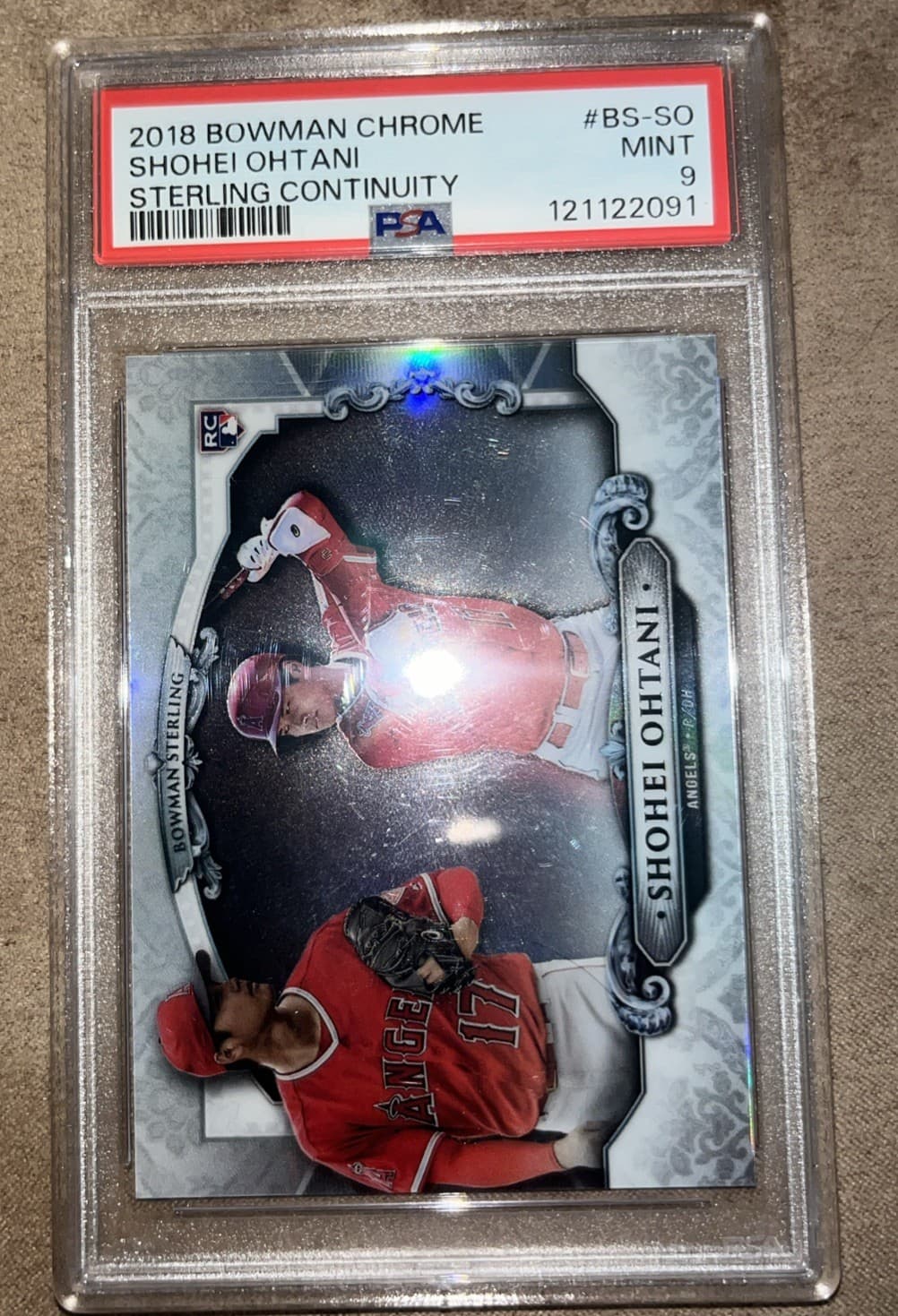 2018 Bowman Chrome RC Shohei Ohtani Sterling Continuity PSA 9 #BS-SO Angels