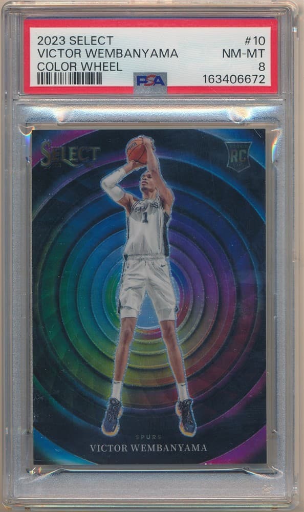 Victor Wembanyama 2023/24 Select #10 Rc Color Wheel Insert Spurs Sp Psa 8 Nm-Mt
