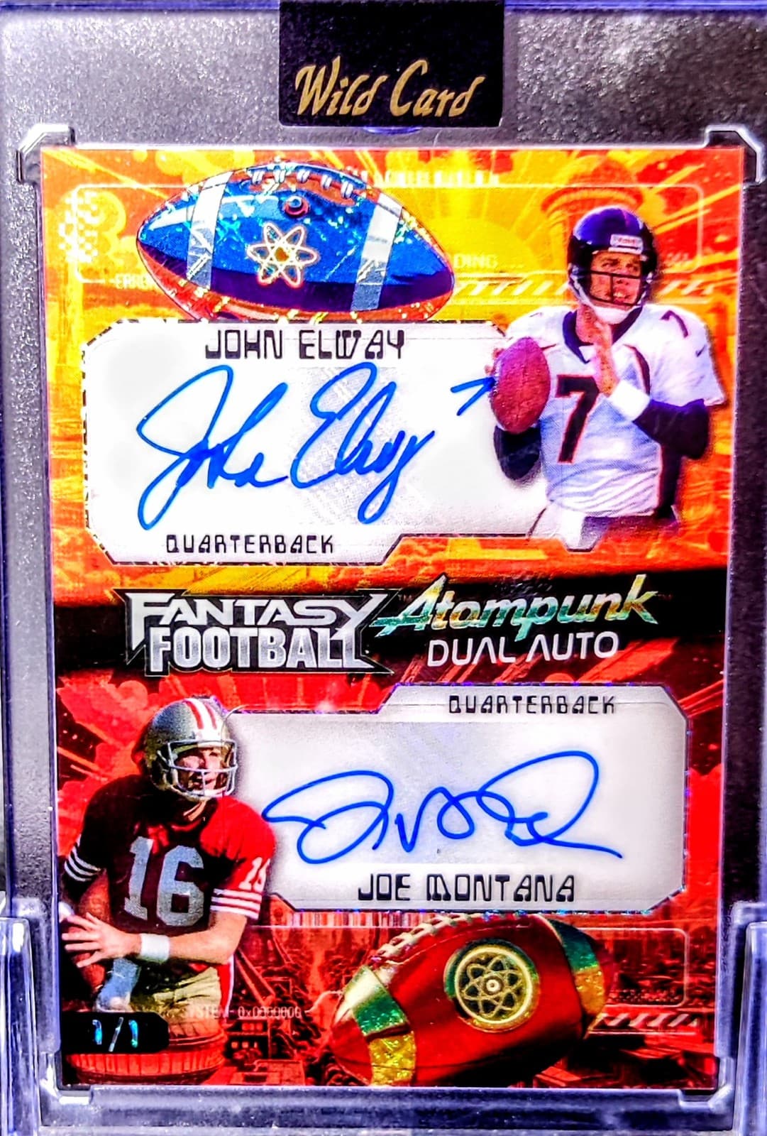 2026 Wild Card Atom Punk - John Elway/Joe Montana - Dual Auto - 1/1