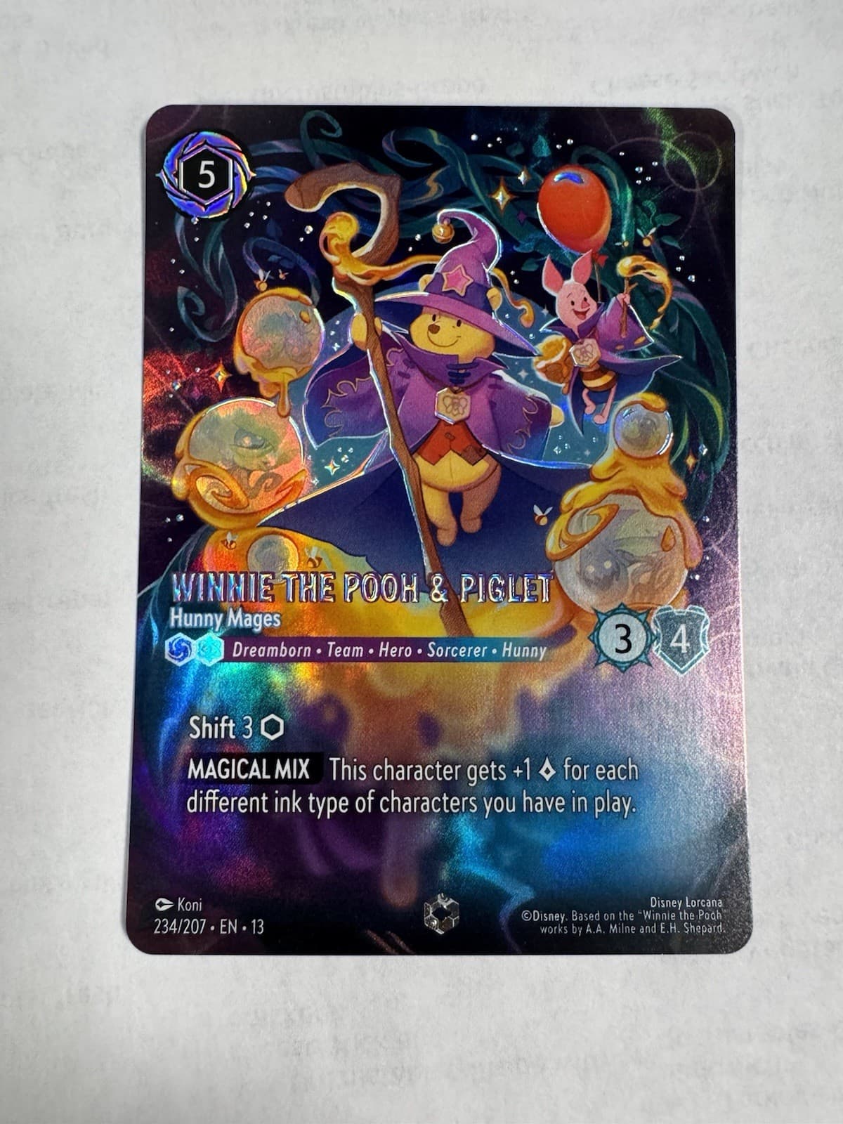 🔥Disney Lorcana TCG - Winnie The Pooh & Piglet Hunny Mages 234/207 Enchanted🔥