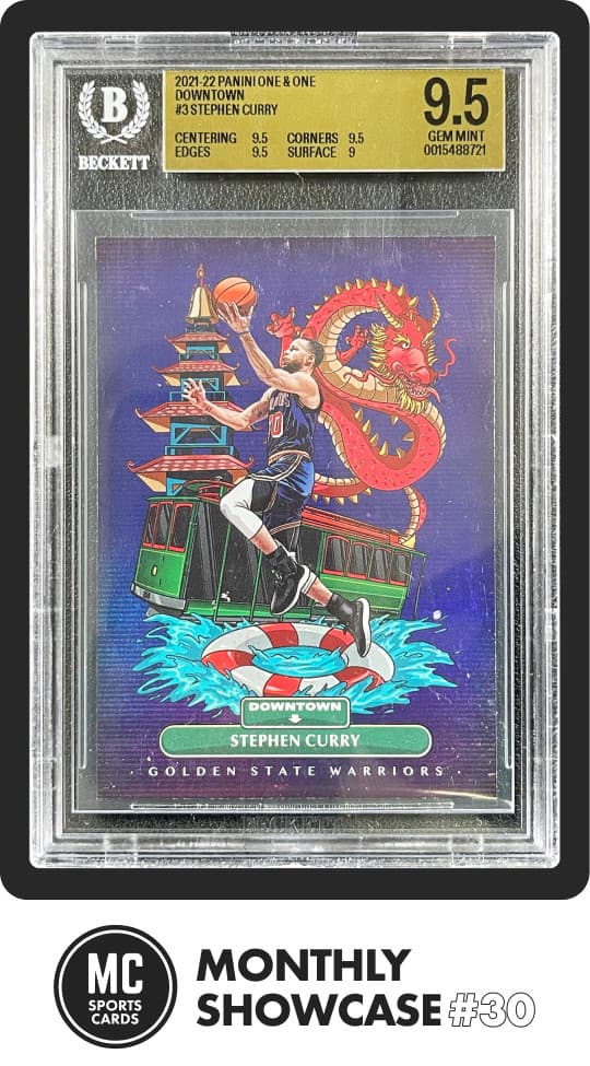 Stephen Curry Bgs 9.5 2021-22 Panini One and One #3 Downtown Warriors Gem Sp