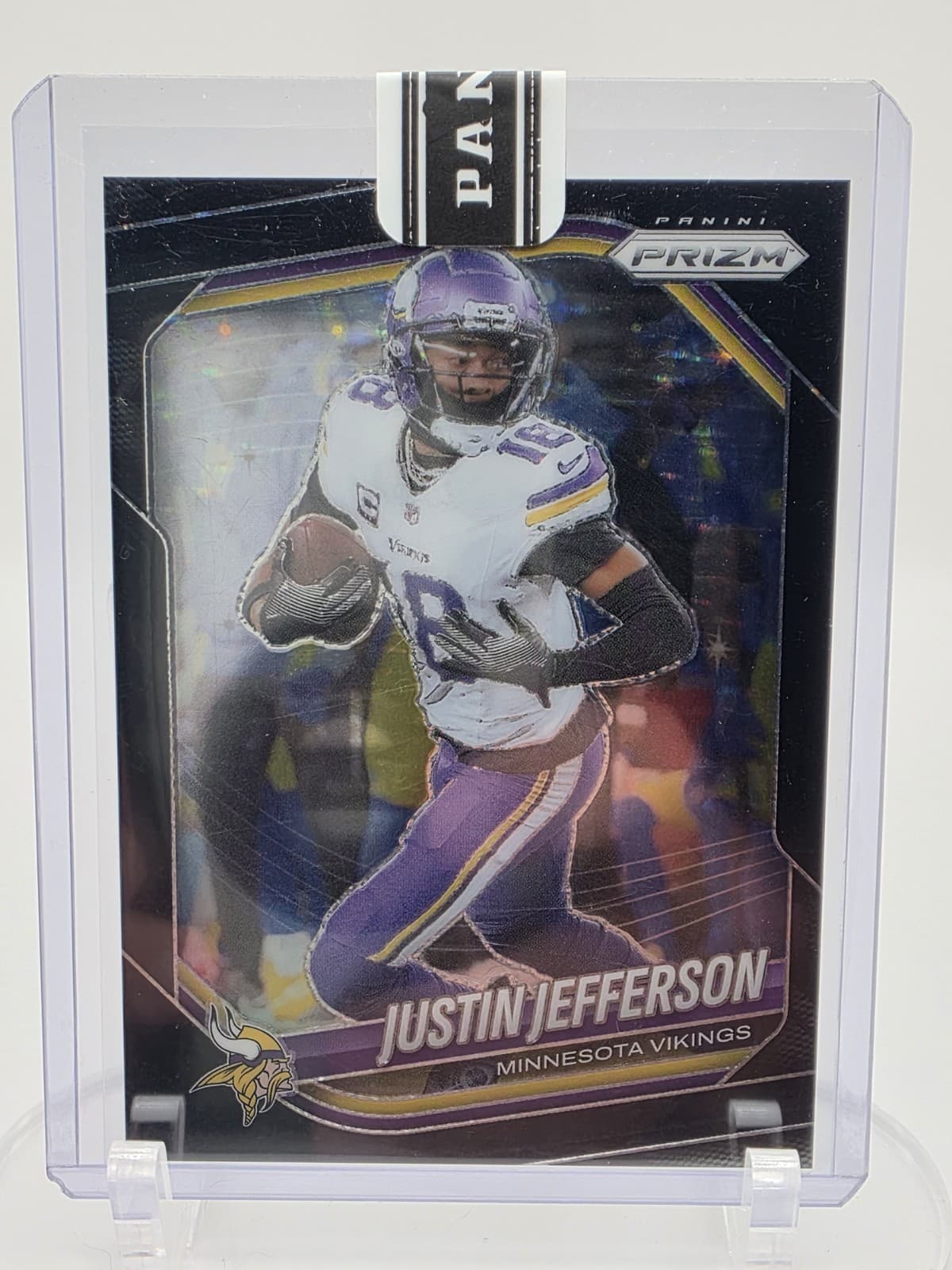Justin Jefferson 1/1 Panini Prizm 2025 Vikings in original sleeve with sticker