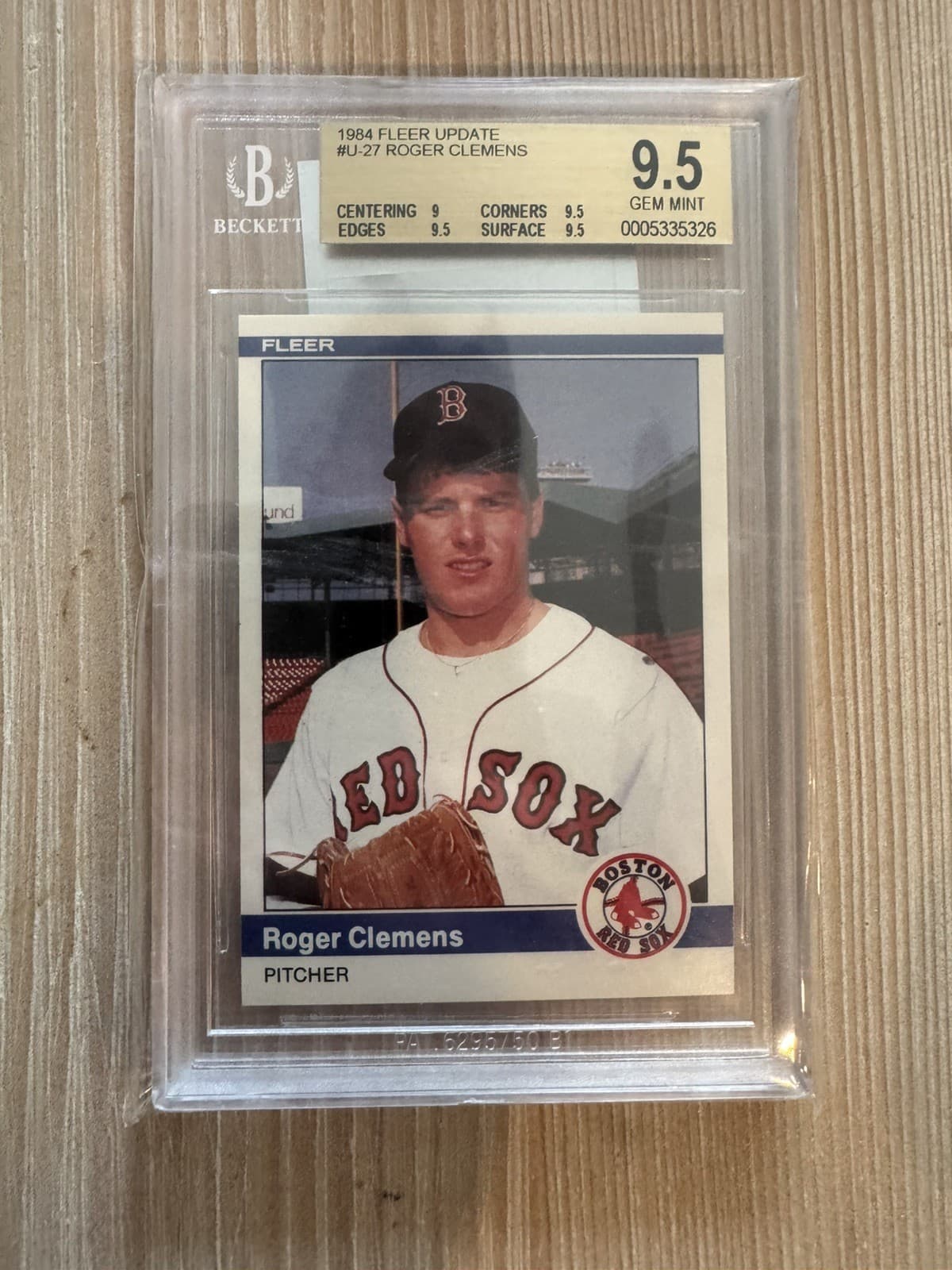 1984 Fleer Update Roger Clemens XRC #27 BGS 9.5 HOF! GOAT! Soon HOF! 