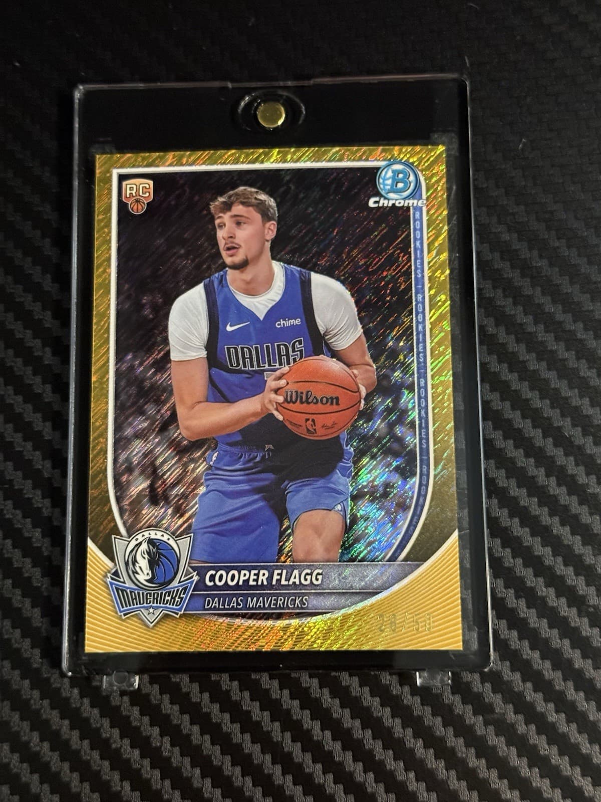 Topps 2025-26 Bowman Chrome Cooper Flagg BCV-1 Gold Refractor /50 RC