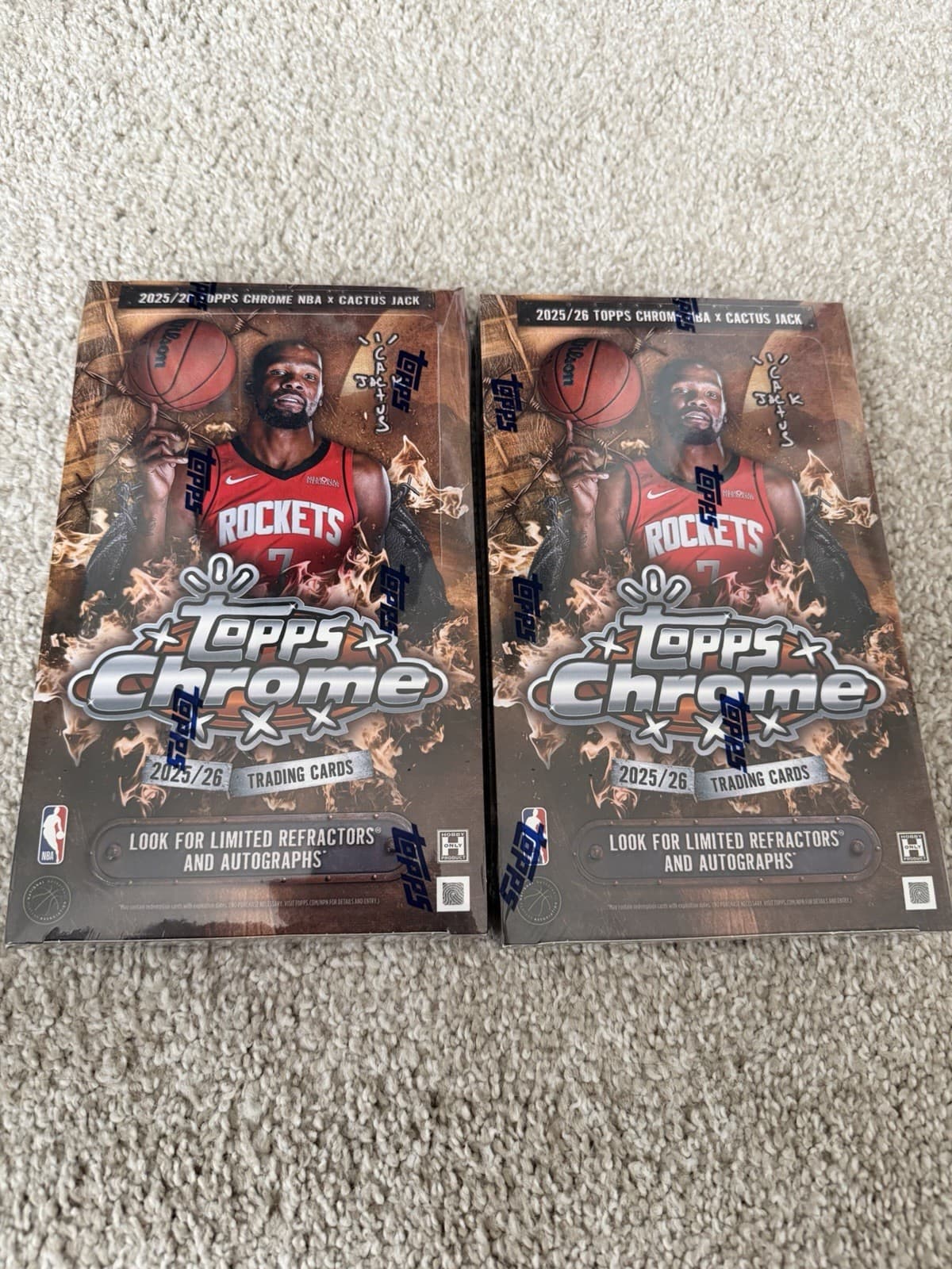 2025-26 TOPPS CHROME CACTUS JACK BASKETBALL 2 HOBBY BOXES SEALED! SHIPS ASAP!!