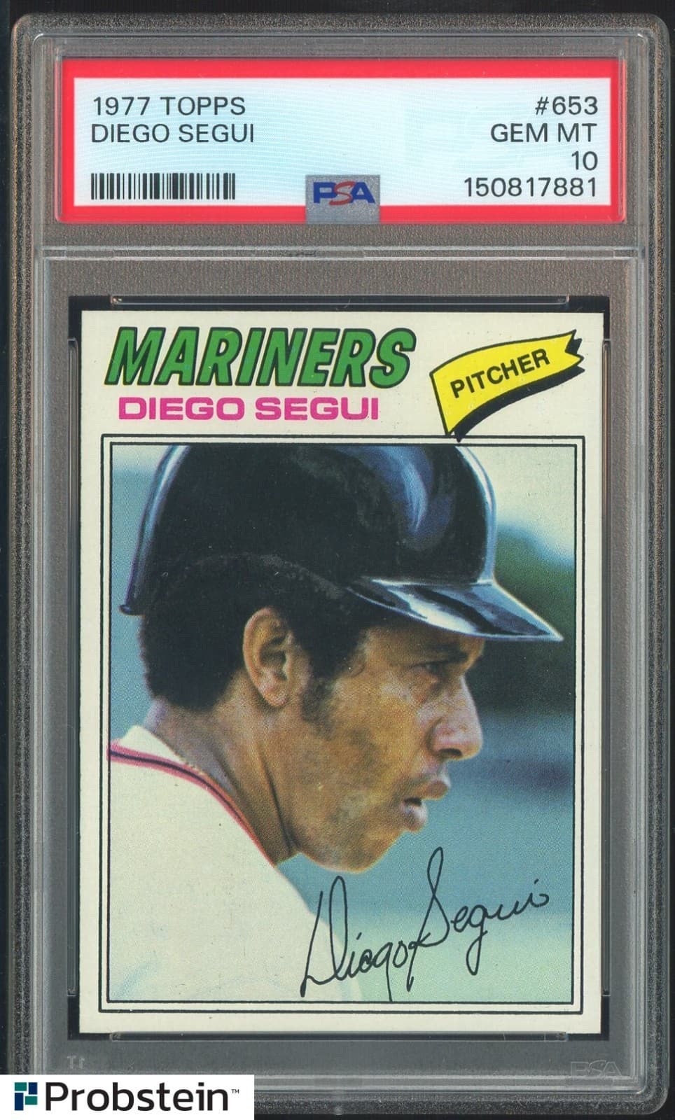 1977 Topps #653 Diego Segui Seattle Mariners PSA 10 Gem Mint