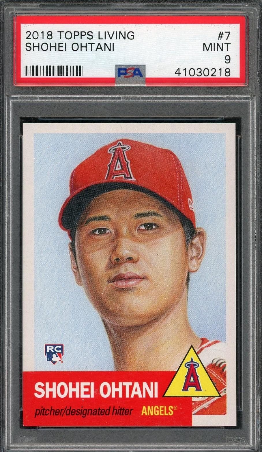 2018 Topps Living Shohei Ohtani Rookie #7 PSA 9