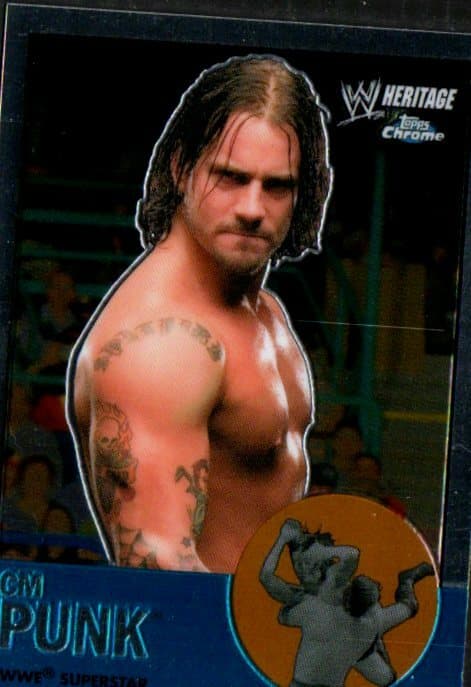 2007 Topps Heritage II Chrome WWE Wrestling Card #39 CM Punk 1st WWE Rookie RC