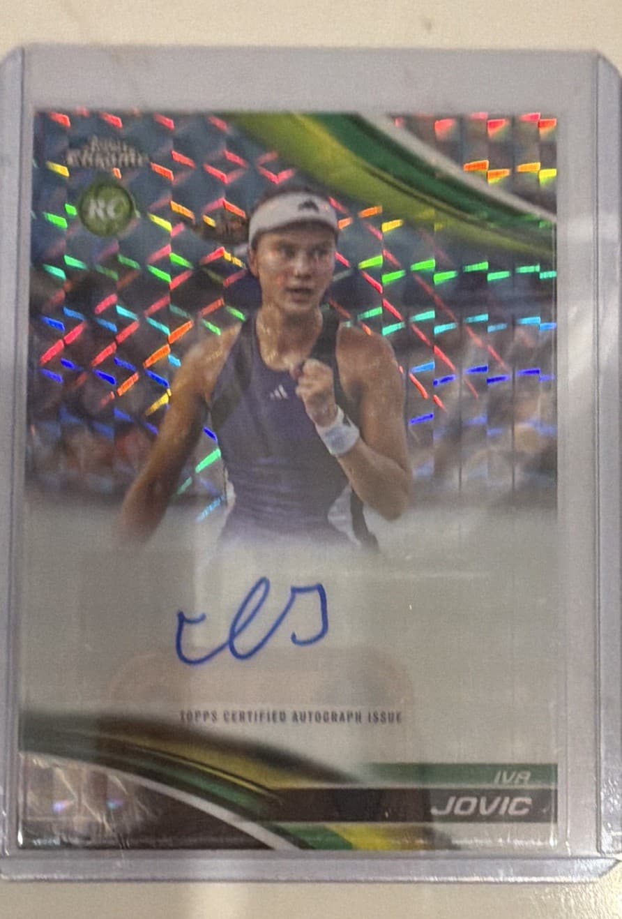 Topps Chrome Tennis 2025 Iva Jovic Autograph Rookie Card #CA-IJC Refractor
