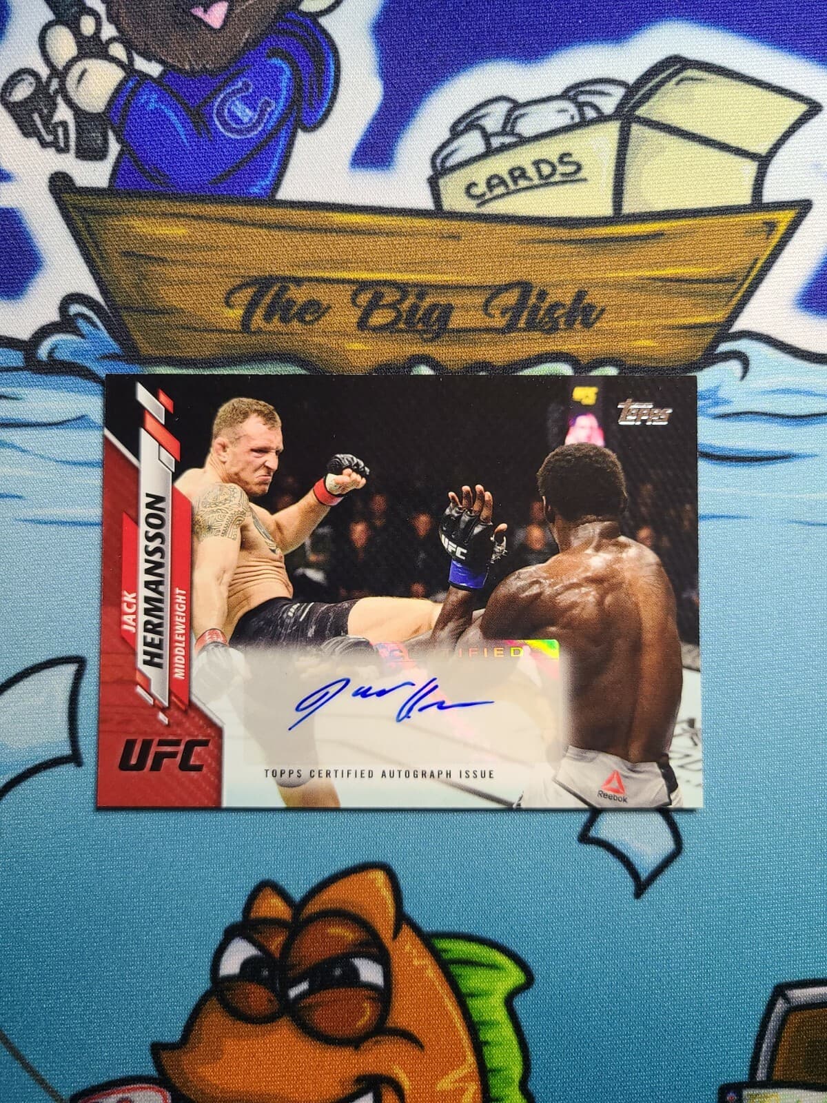 2020 Topps UFC Jack Hermansson RC 1st Autograph Red /8 Ruby Auto Rookie Card MMA