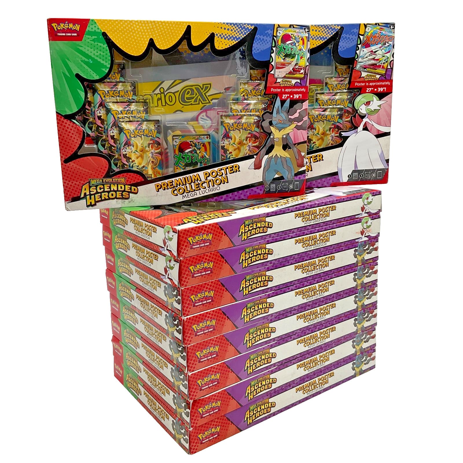 Lot of (10) Pokemon Ascended Heroes Premium Poster Collection Boxes SEALED #4