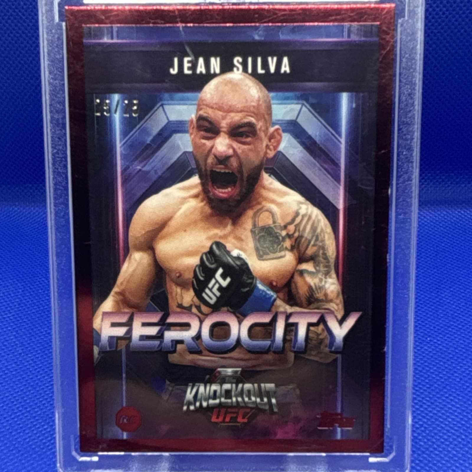 Topps UFC Knockout Jean Silva Ferocity Serial Numbered Insert Card #25/25 MMA