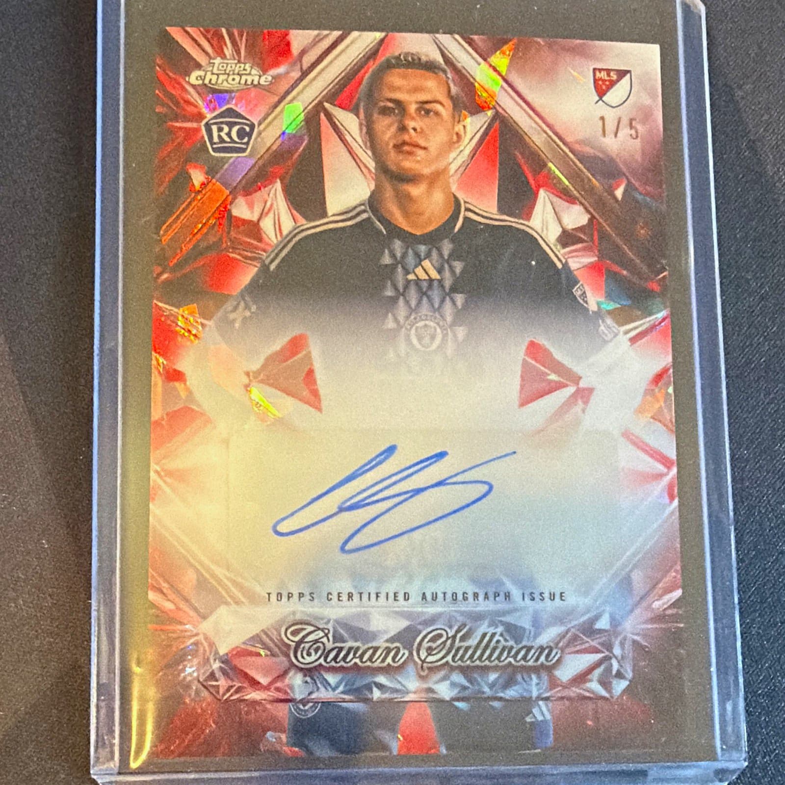 Topps Chrome MLS 2025 Cavan Sullivan Sapphire Auto RC /5 SSA-CS 