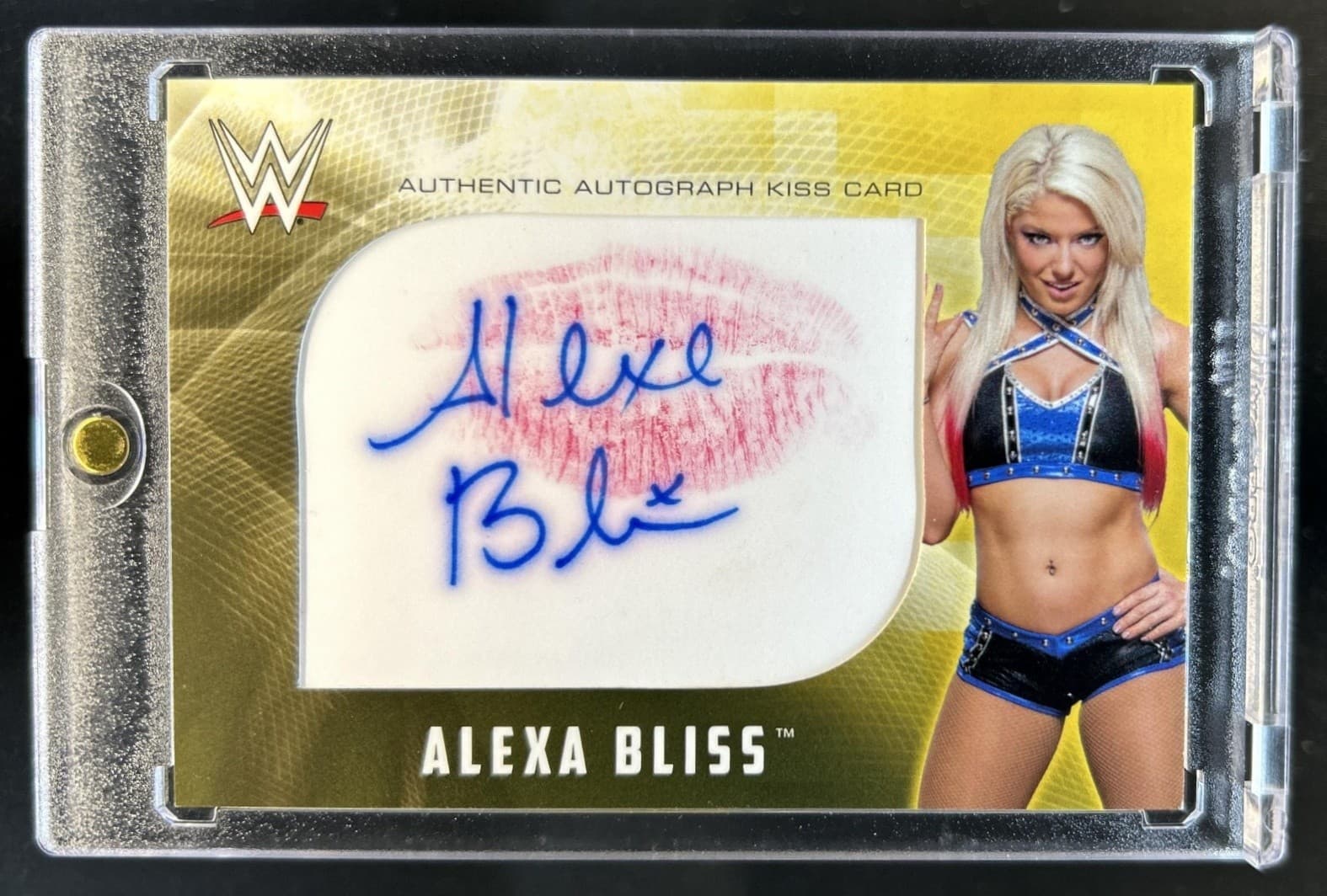 2017 Topps WWE Alexa Bliss Gold Kiss Card Auto Autograph #/10