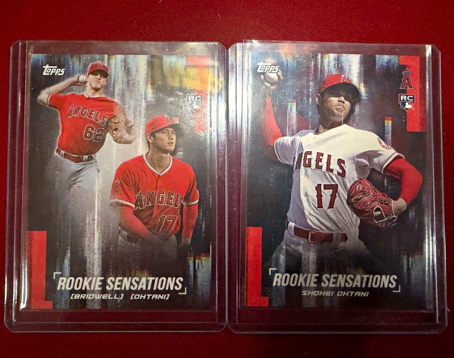 Topps 2018 Rookie Sensations RC Shohei Ohtani #1 and Ohtani/Heaney 