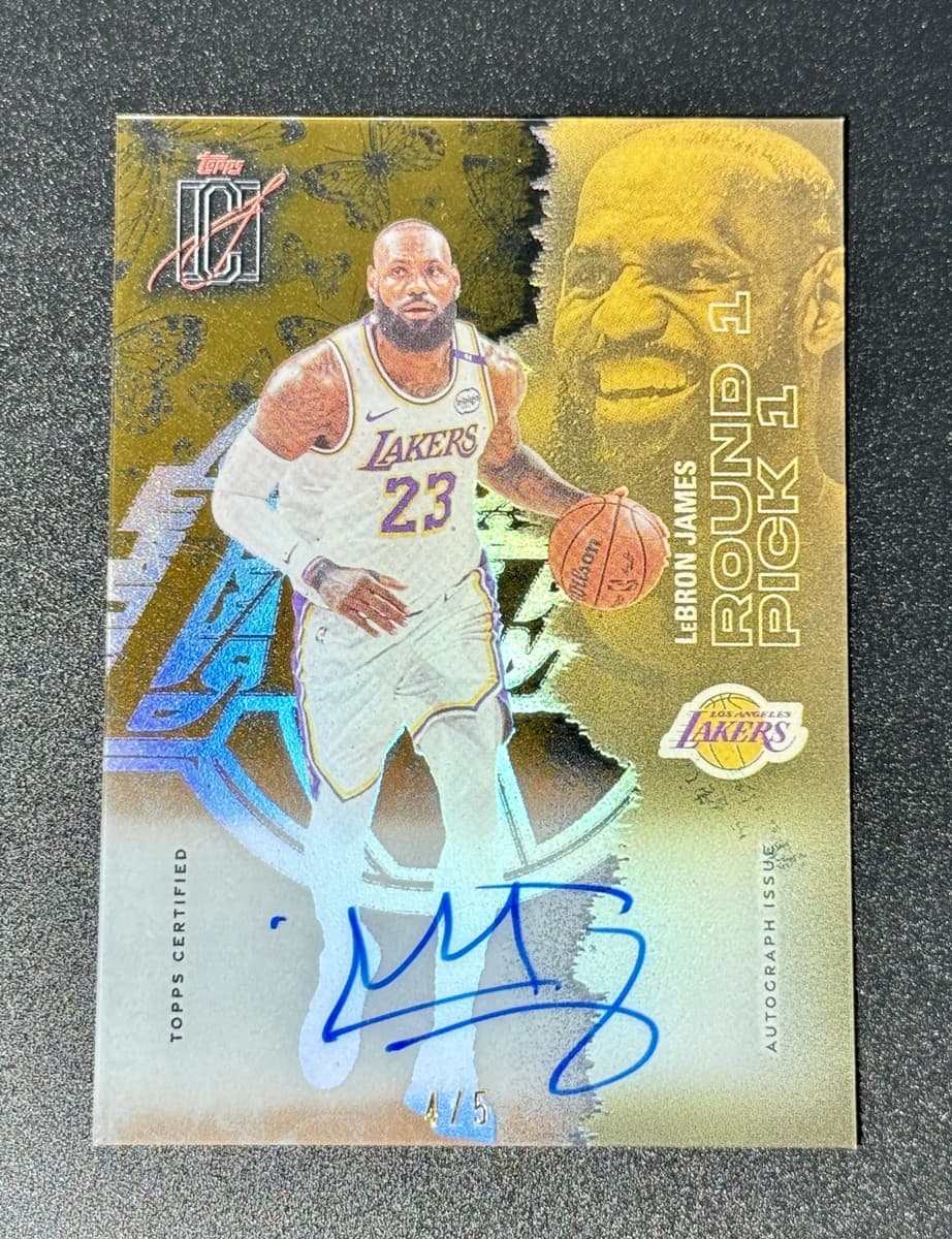 2025-26 Topps Signature Class LeBron James Veteran Class Crystal Clear Auto /5