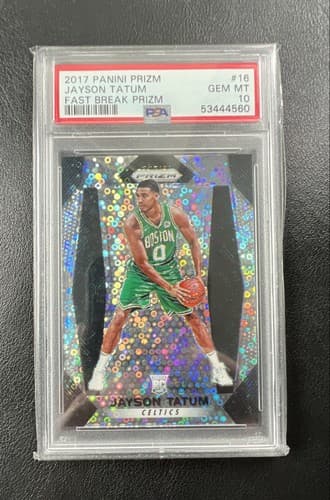 2017-18 Panini Prizm - Jayson Tatum #16 Fast Break Prizm (RC) PSA 10 Gem Mint