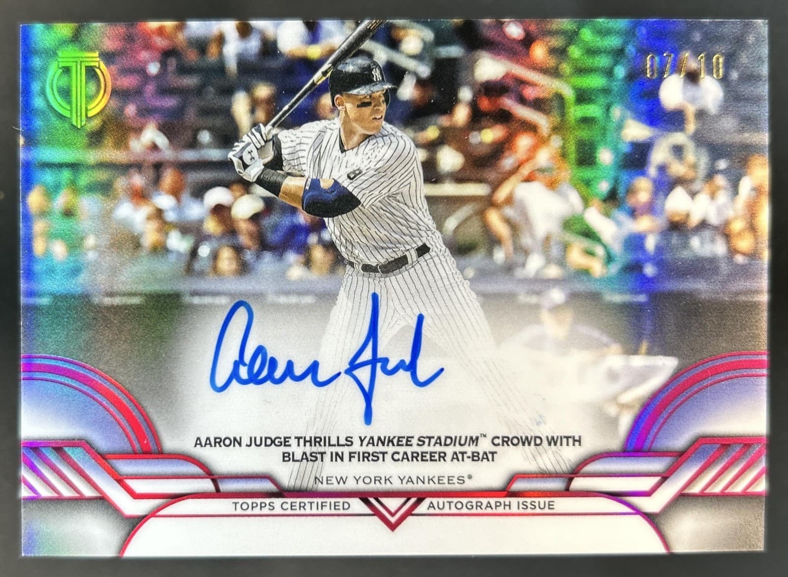 2026 Topps Tribute Aaron Judge Michael Kay Calling the Shot Dual Auto Pink #/10