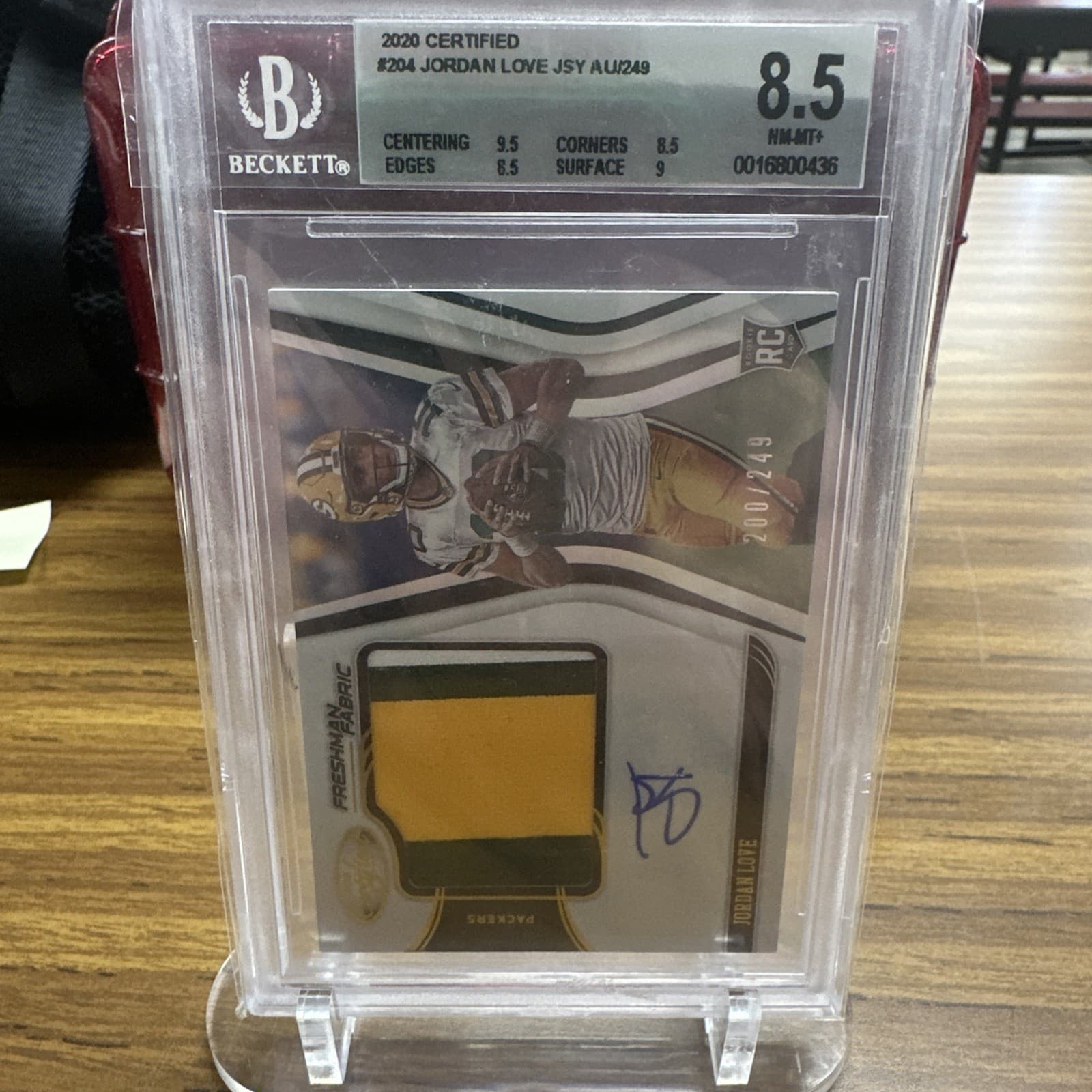 2020 Panini Certified - Freshman Fabric Mirror Signatures Jordan Love #204