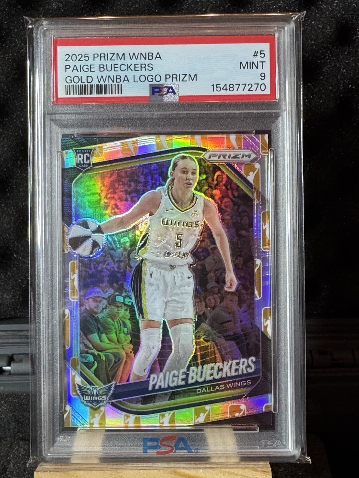 2025 WNBA PRIZM PAIGE BUECKERS GOLD LOGO PRIZM DSG EXCLUSIVE /10 PSA 9 POP 1