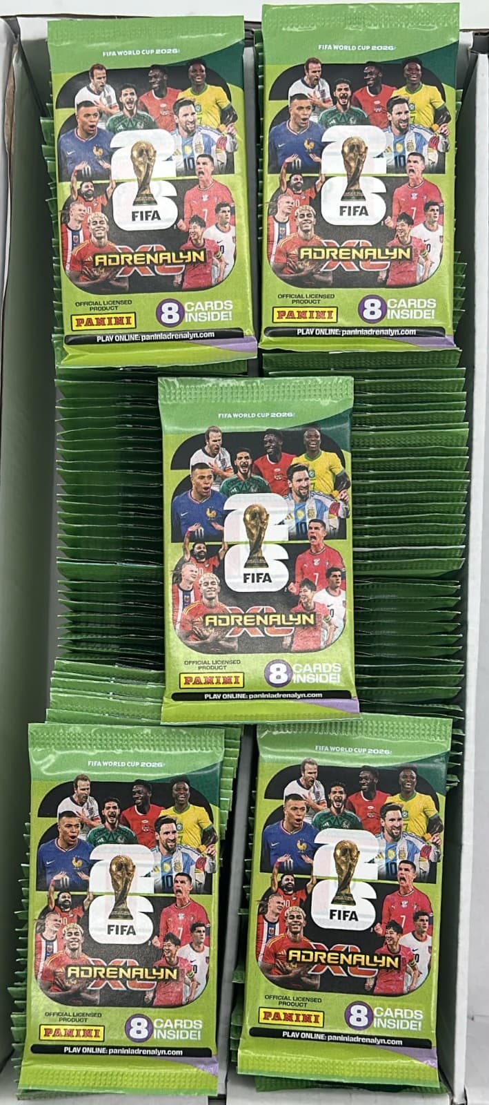 Lot of (192) Panini Adrenalyn XL FIFA World Cup 2026 Booster Packs SEALED