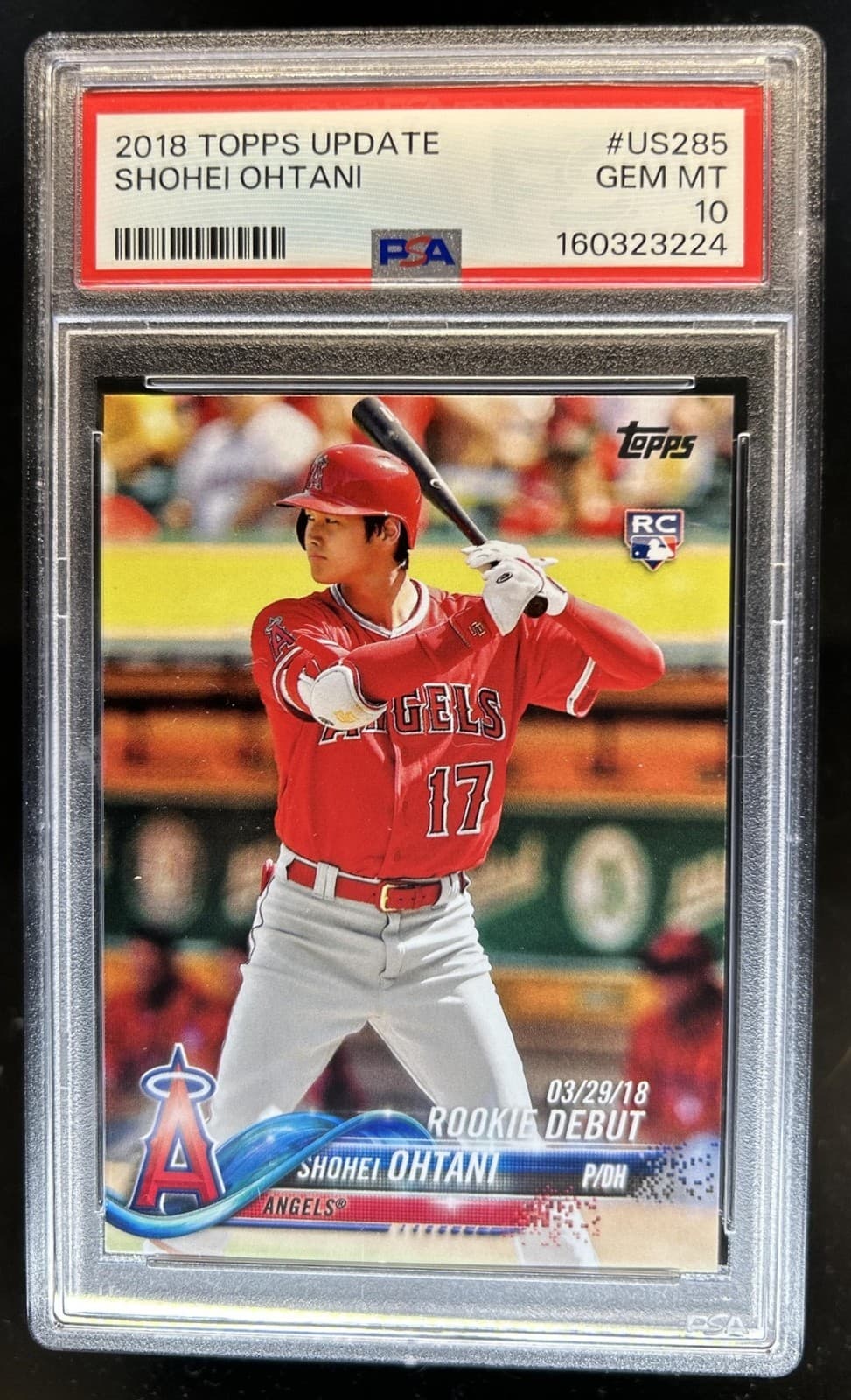 2018 Topps Update Shohei Ohtani RC Rookie #US285 Angels PSA 10 GEM MINT