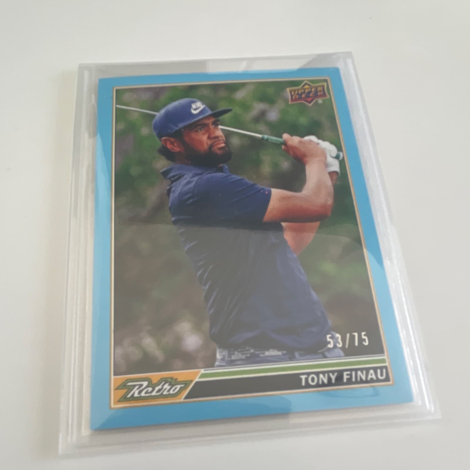 2026 Upper Deck Golf Retro blue border 53/75 Tony Finau #R-26