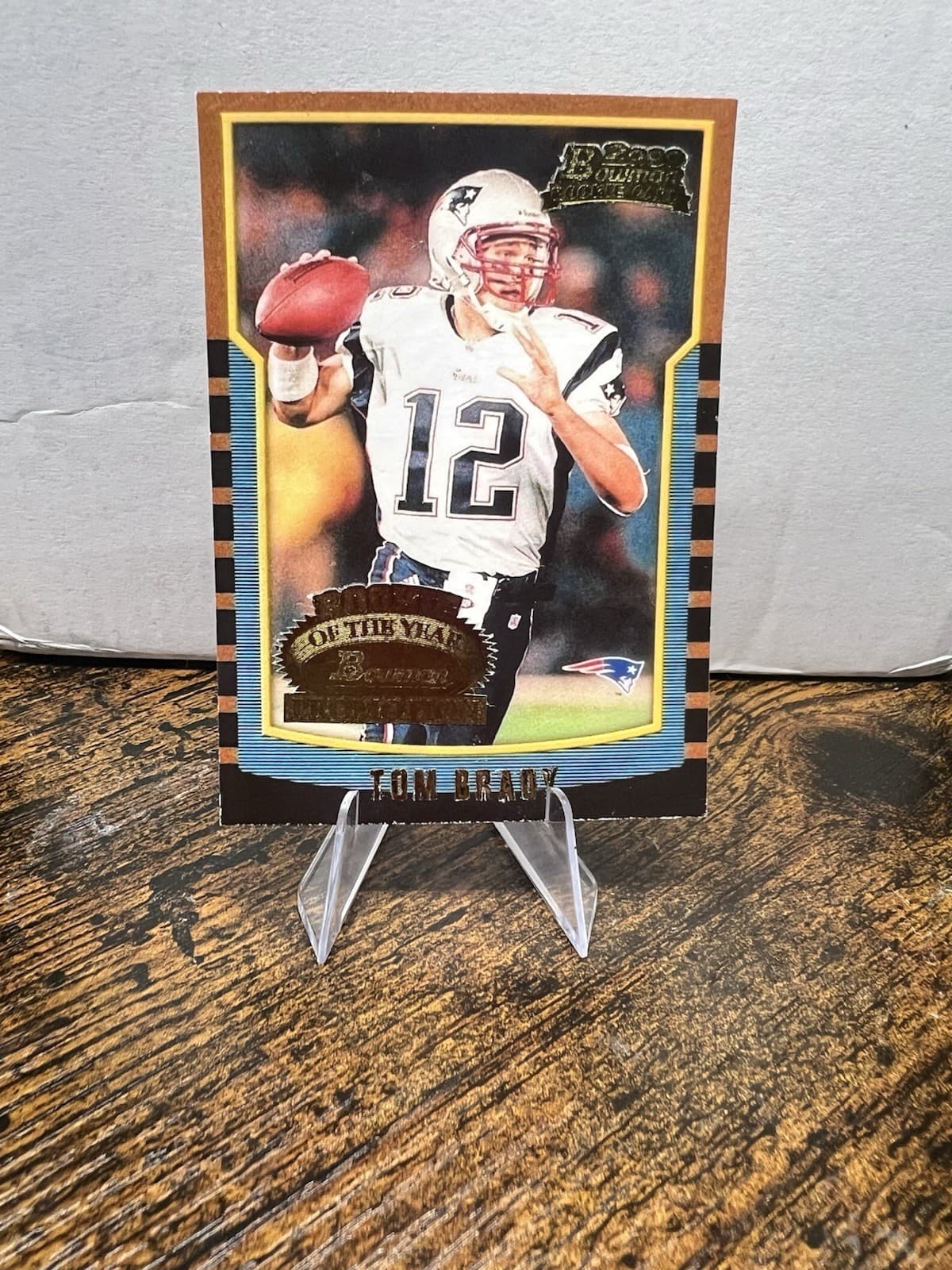 2000 Bowman Rookie of the Year Promotion Tom Brady Rookie Topps Patriots