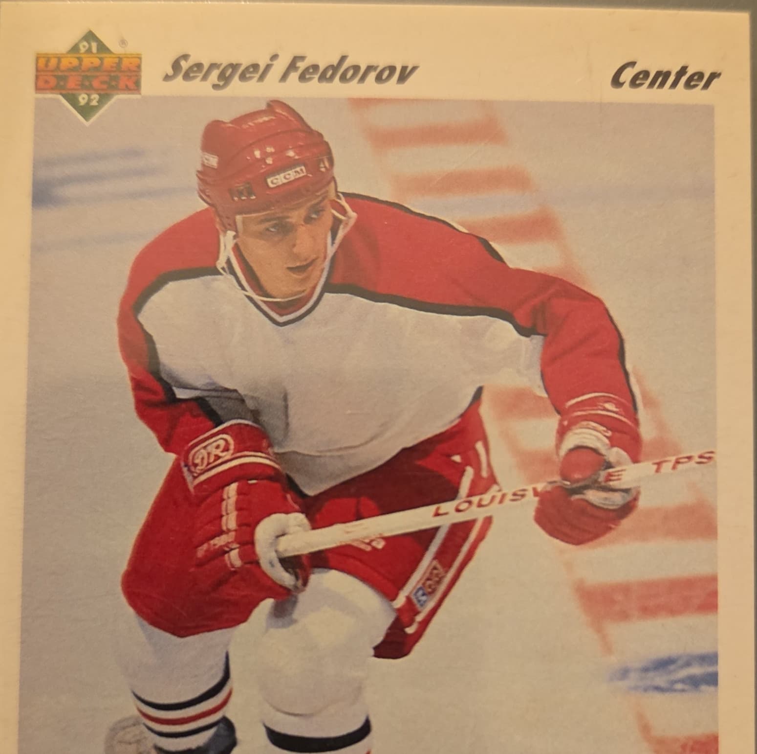 Upper Deck 1991-92 Sergei Fedorov #6 Soviet Union NHL Hockey Card
