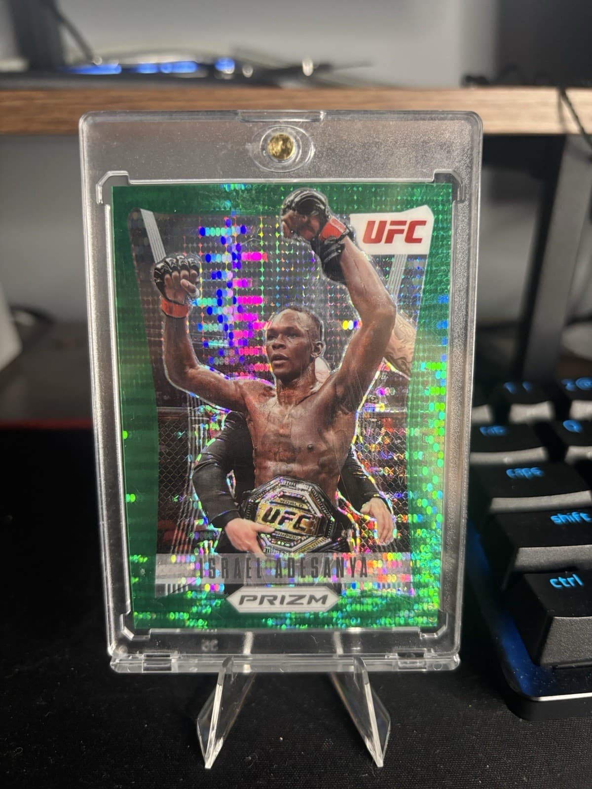 2022 Panini Prizm UFC Israel Adesanya #3 Green Prizm /25 MMA UFC 263