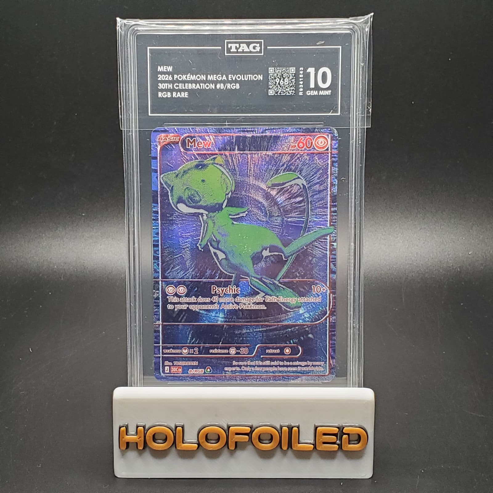 RGB Mew - B/RGB - English - Pokemon 30th Anniversary - TAG 10 Gem Mint (968)