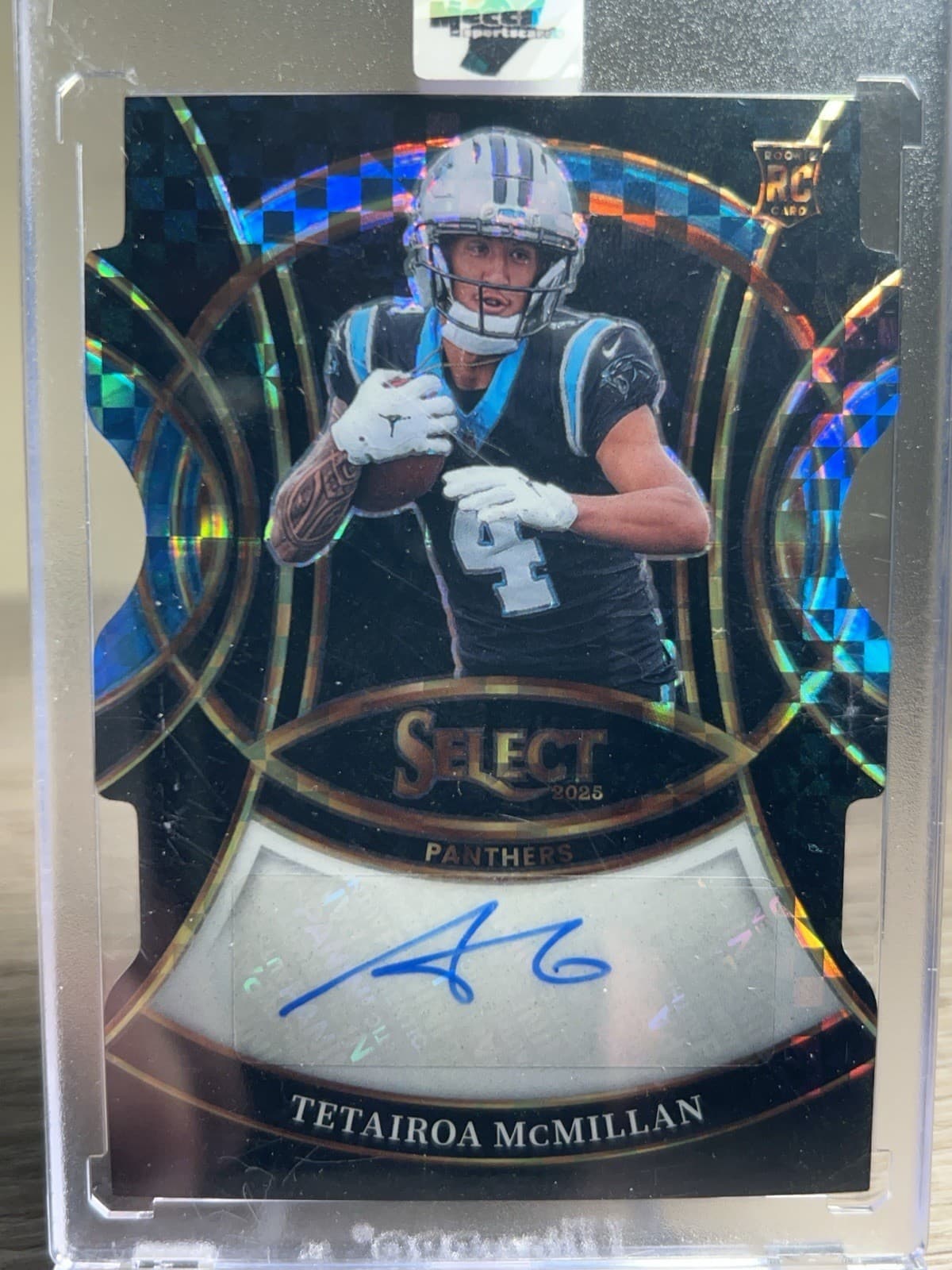 Tetairoa McMillan 1/1 Black Prizm Rookie Auto 2025 Panini Select Football Card
