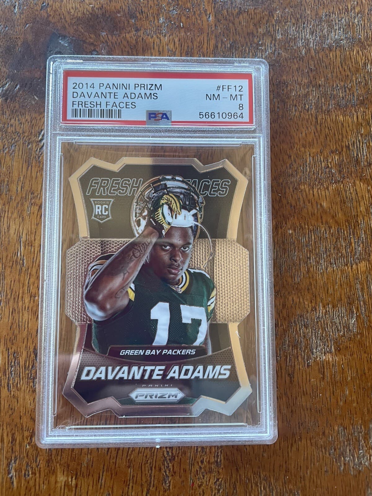 2014 Panini Prizm Football Davante Adams RC Fresh Faces Die Cut PSA 9 Mint #FF12