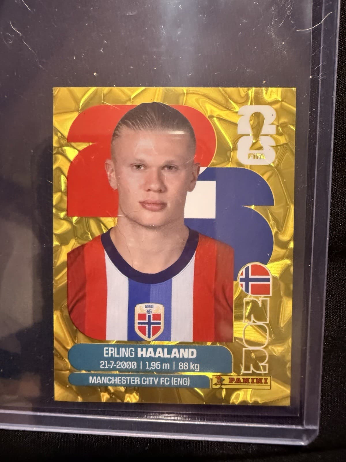 Panini FIFA World Cup 2026 Soccer #NOR 15 Golden Erling Haaland Norway Sticker