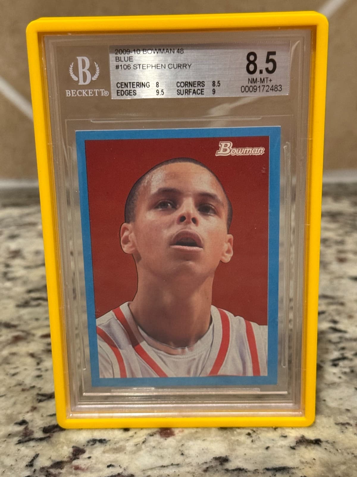 2009-10 Bowman '48 - Stephen Curry #106 Blue /1948 (RC) BGS 8.5