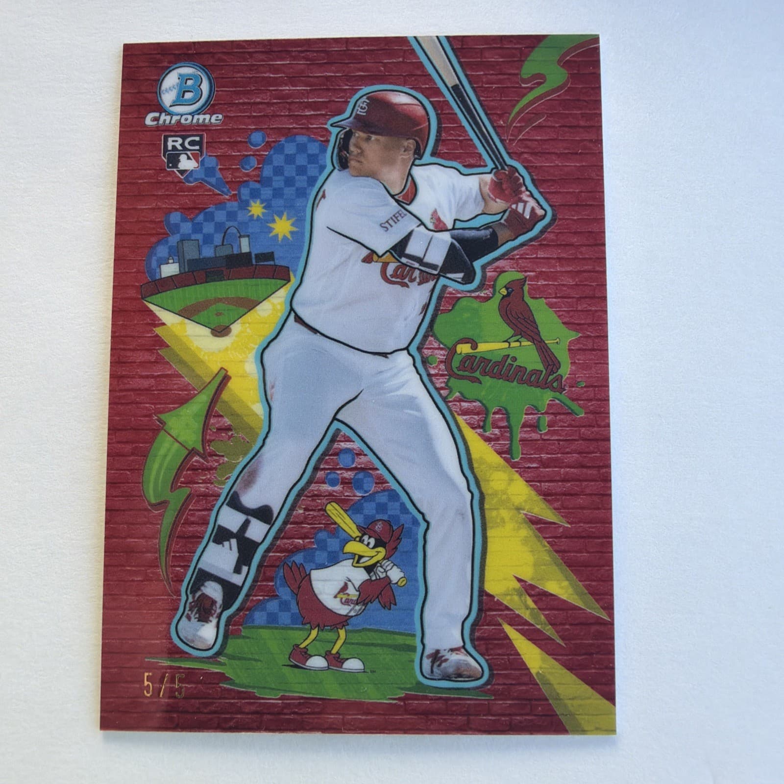 Topps 2026 Bowman Chrome JJ Wetherholt Rookie Final Draft FD-17 5/5 Cardinals🔥